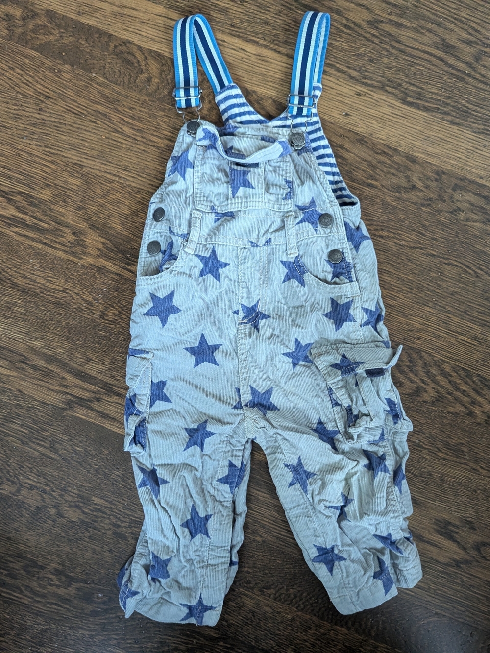Baby Boden 12-18M Star Corduroy Overalls Dungarees 2011 Blue
